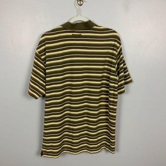 Columbia Yellow Striped Polo Shirt Size Large - Picture 4 of 4